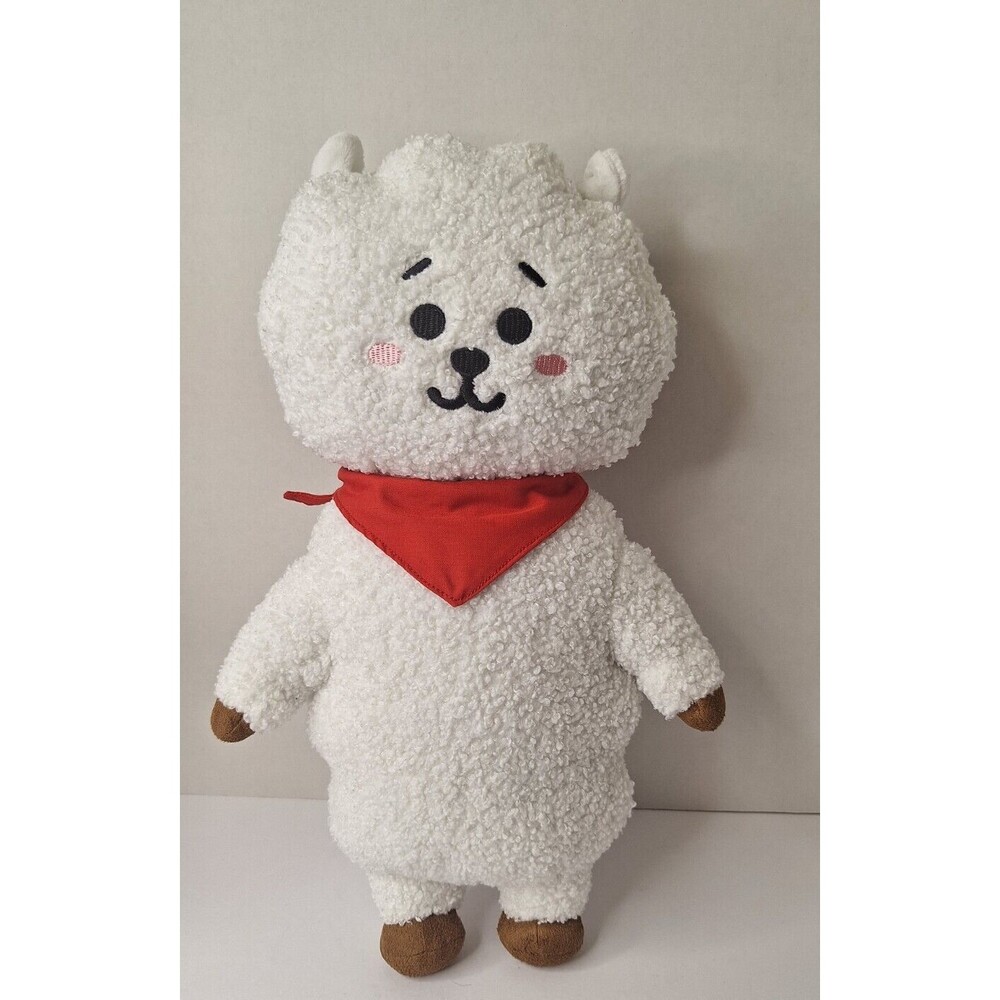 Authentic BT21 RJ White Standing BTS Plush Doll Line Friends Jin Army